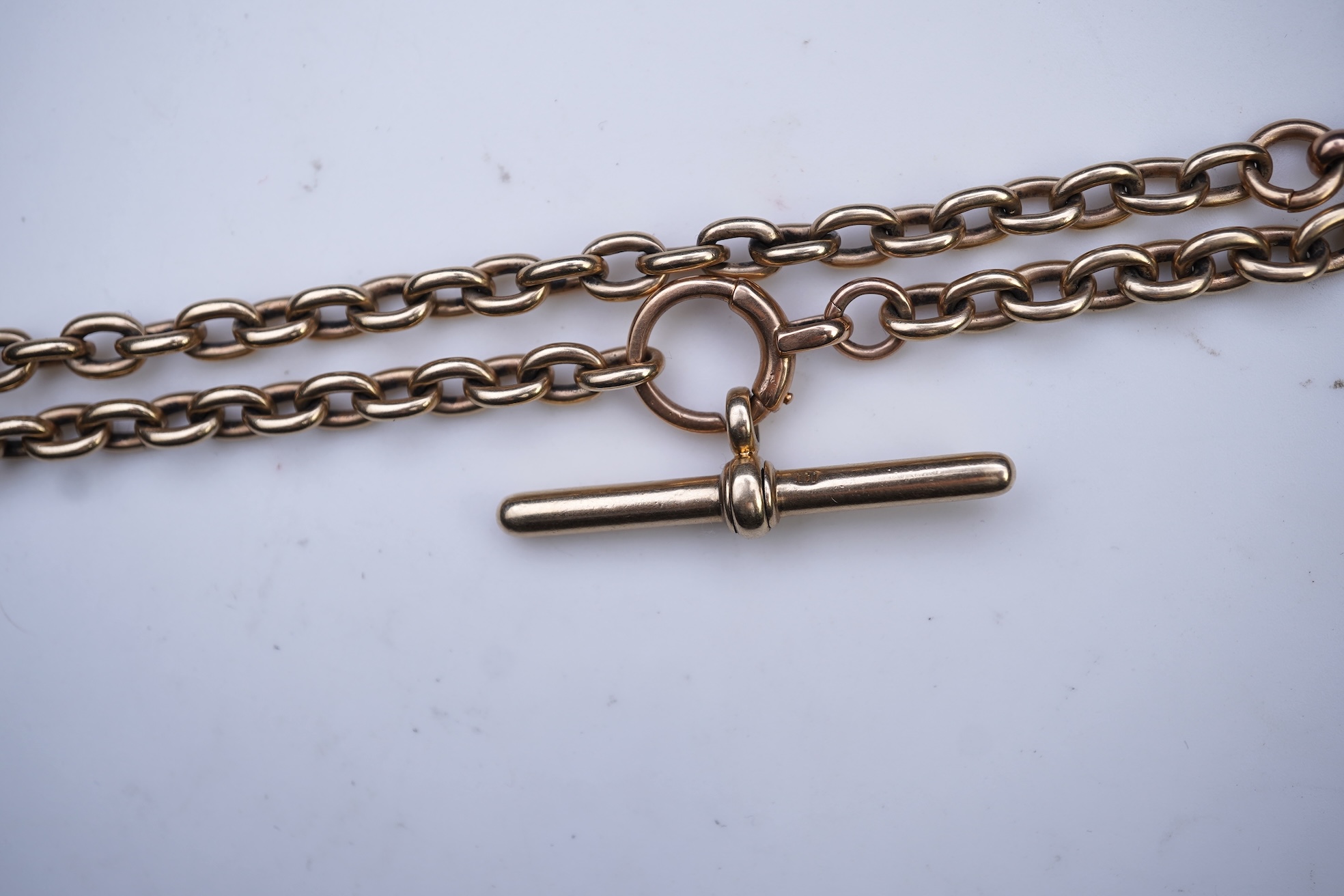 A gold watch chain, circa 1900
